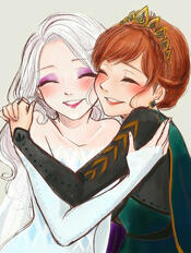♡ Anna (me) &amp; Elsa (sis) - FROZEN